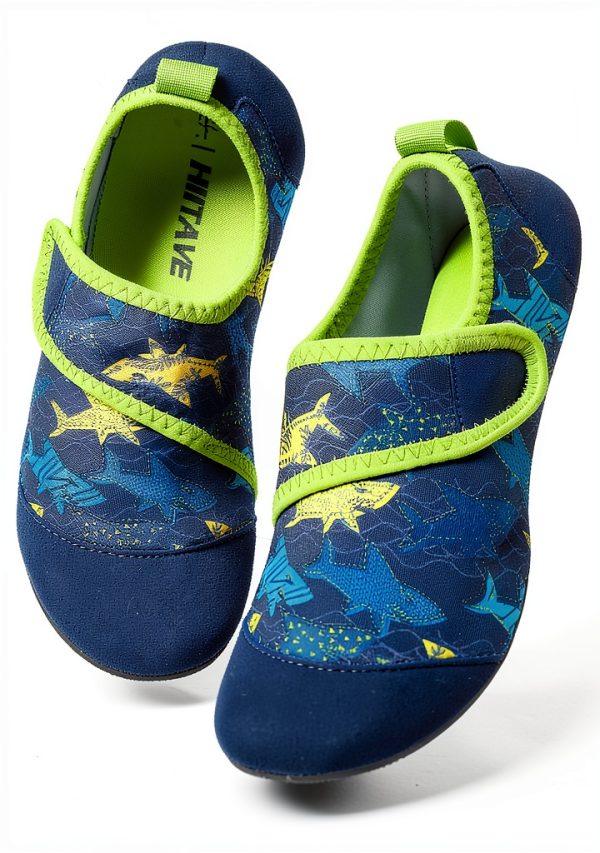 HIITAVE Boys Water Shoes Quick Dry Mesh Design-5