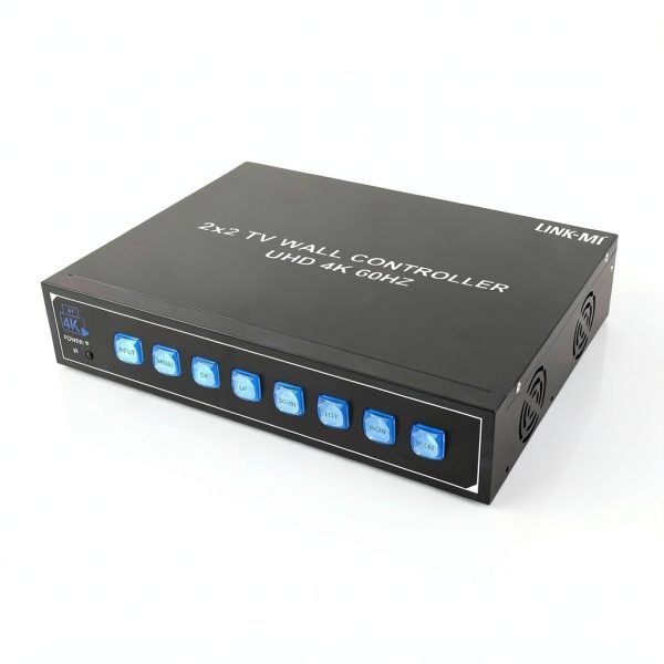 4K60 2x2 Video Wall Controller with HDMI 2.0 USB inputs 1x2 1x3 1x4 2x1 3x1 4x1 UHD TV Wall Controller for 4 TVs Support USB Auto Display and Play max 4096x2160@60 Video Picture-6