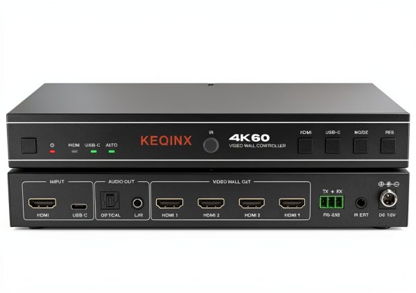 4K60hz HDMI Video Wall Controller KEQINX 2x2 USB C 180° Rotation-5