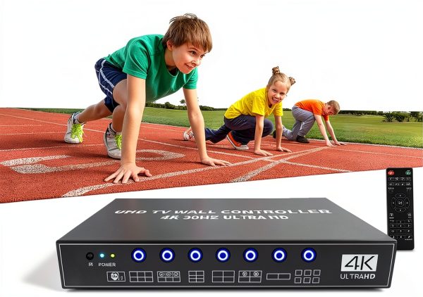 ISEEVY 4K UHD Video Wall Controller 2x3/3x2 4K30 for 6 TV Splicing-0