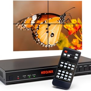 4K60hz HDMI Video Wall Controller KEQINX 2x2 USB C 180° Rotation-0