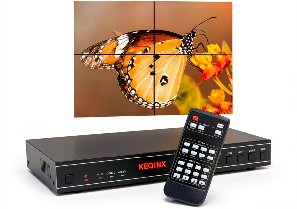 4K60hz HDMI Video Wall Controller KEQINX 2x2 USB C 180° Rotation-0