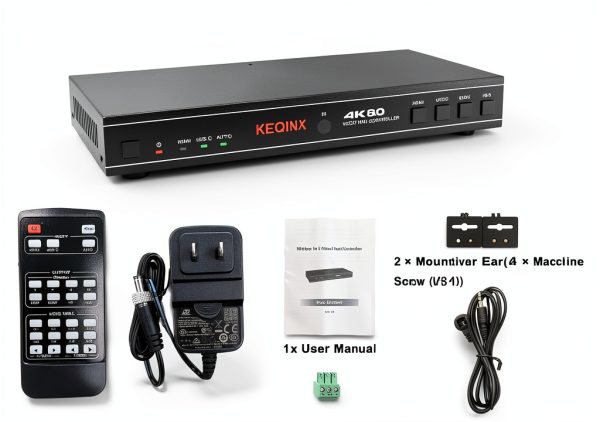 4K60hz HDMI Video Wall Controller KEQINX 2x2 USB C 180° Rotation-4