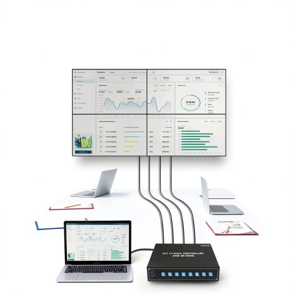 4K60 2x2 Video Wall Controller with HDMI 2.0 USB inputs 1x2 1x3 1x4 2x1 3x1 4x1 UHD TV Wall Controller for 4 TVs Support USB Auto Display and Play max 4096x2160@60 Video Picture-5