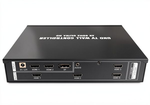 ISEEVY 4K60 UHD Video Wall Controller 2x2 1x2 2x1 1x3 3x1 1x4 4x1 TV Wall Controller for 4 TV Splicing Display Support 3840x2160@60Hz Inputs and Rotate 90 Degree for Portrait Mode Screens-5