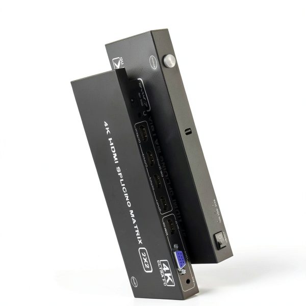 4K Video Wall Controller 2x2 TV Wall Controller 4x1 - HDMl Video Wall Processor with Remote, 8 Splicing Modes, HDMI/VGA Inputs, Splicing Display for 4 TV Screens into 1 Wall Display-1