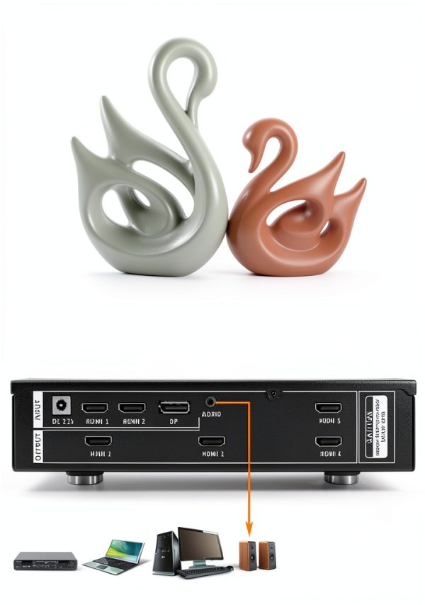 ISEEVY 4K60 UHD Video Wall Controller 2x2 1x2 2x1 1x3 3x1 1x4 4x1 TV Wall Controller for 4 TV Splicing Display Support 3840x2160@60Hz Inputs and Rotate 90 Degree for Portrait Mode Screens-1