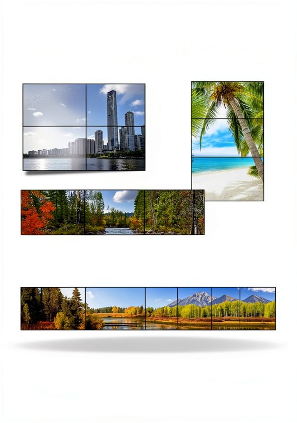 ISEEVY 4K60 UHD Video Wall Controller 2x2 1x2 2x1 1x3 3x1 1x4 4x1 TV Wall Controller for 4 TV Splicing Display Support 3840x2160@60Hz Inputs and Rotate 90 Degree for Portrait Mode Screens-2