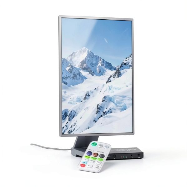 USB C/HDMI Video Wall Controller 2x2 4K Wall Controller Video Wall Processor - with 8 Splicing Modes 180° Rotate PD100W Charging, Audio, 4 Channel Splicing Display for 4 TV Screens into 1 Wall Display-5