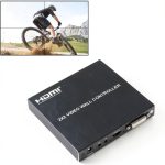 2x2 HDMI Video Wall Controller, Ultra HD 4 Channel DVI TV Wall Video multiviewer, 180° Rotating HDMI Splicing Display Processor with Remote for Laptop PC Computers, DVD Players(US)-0